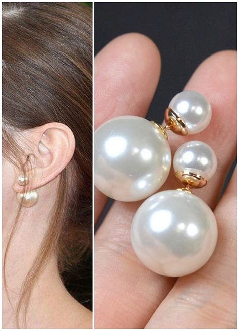 dior ohrstecker|dior earrings double pearl.